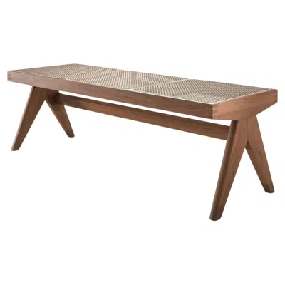 Pre-owned Cassina Pierre Jeanneret 1958 Civil Bench In Teak By  In Brown