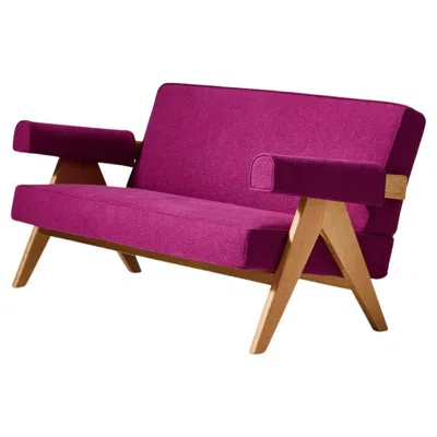 Pre-owned Cassina Pierre Jeanneret Capitol Complex Sofa Settee In Purple For , Italy - New