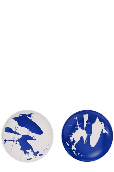 Cassina Plates With Abstract Motif In Multi