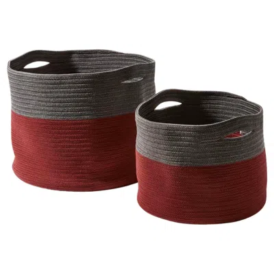 Pre-owned Cassina Podor Outdoor Accessories Set, Hand Woven Polypropylene, Italy In Black
