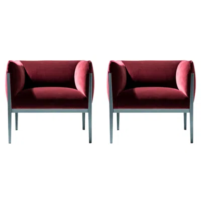 Pre-owned Cassina Ronan & Erwan Bourroullec 'cotone' Armchair Set, Aluminum And Fabric By  In Black