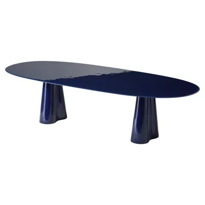 Pre-owned Cassina Ronan Bourroullec Treflo Sculptural Blue Dining Table By