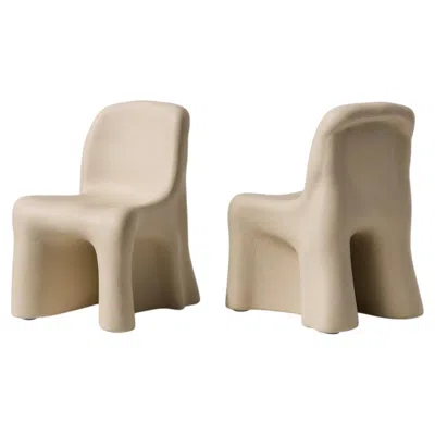 Pre-owned Cassina Set Of 2 Gaetano Pesce Dalila Beige Armless Outdoor Chairs For  In Brown