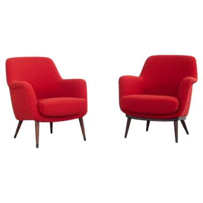 Pre-owned Cassina Set Of 2 Nino Zoncada Armchairs, , Model 1102 And 1102 In Brown