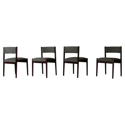 Pre-owned Cassina Set Of 4 Model 102 Chairs By Gianfranco Frattini For , Italy, 1960s In Brown