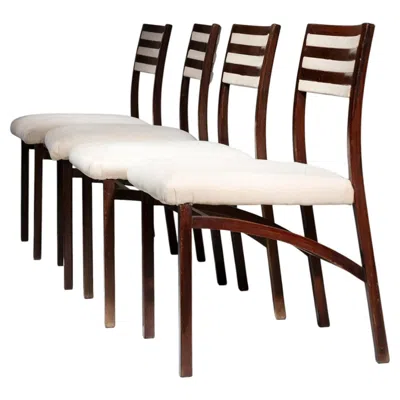 Pre-owned Cassina Set Of Four Dining Chairs Model 110 By Ico Parisi For , Italy, 1960s In Brown