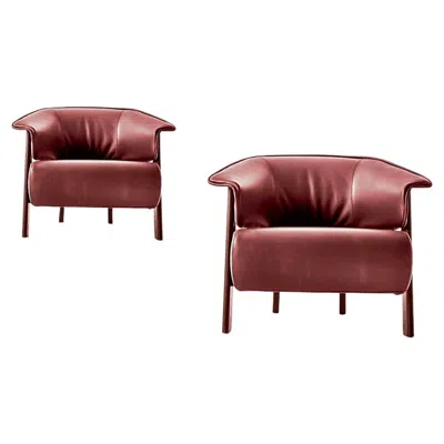 Pre-owned Cassina Set Of Two ''back-wing Armchair', Patricia Urquiola By  In Brown