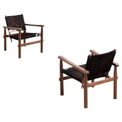 Pre-owned Cassina Set Of Two Charlotte Perriand 533 Doron Hotel Armchair By  In Brown