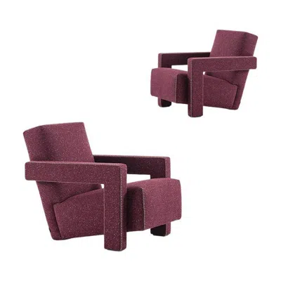 Pre-owned Cassina Set Of Two Gerrit Thomas Rietveld Utrecht Armchair By  In Brown