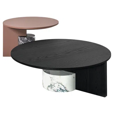 Pre-owned Cassina Set Of Two Sengu Low Tables By Patricia Urquiola For  In Brown