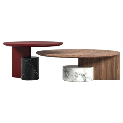Pre-owned Cassina Set Of Two Sengu Low Tables By Patricia Urquiola For  In Brown