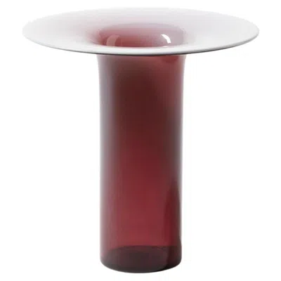 Pre-owned Cassina Silvan Ametista Sfumato Vase, Hand-blown Glass, Modern Design In Brown
