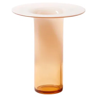 Pre-owned Cassina Silvan Rosa Sfumato Vase, Hand-blown Glass, Mid-century Italy In Orange