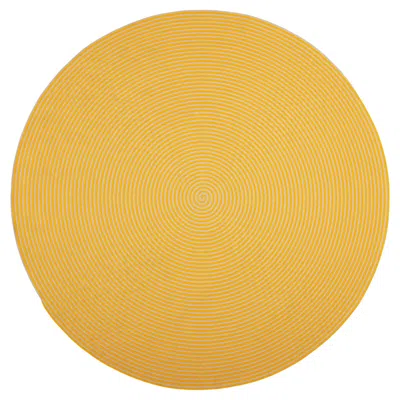 Pre-owned Cassina Soleil Large Outdoor Rug, Polypropylene, Striped Design, Italy In Yellow