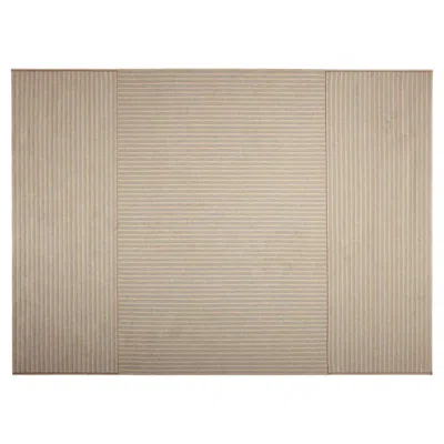 Pre-owned Cassina Soleil Outdoor Rug, Polypropylene, Striped Design, Italy, New In Brown