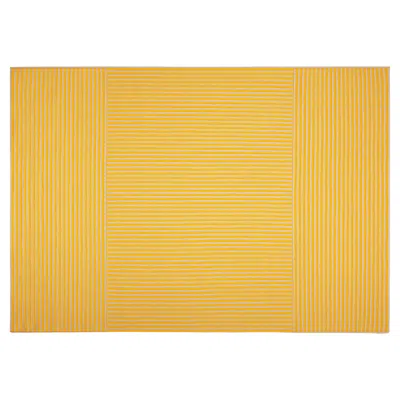 Pre-owned Cassina Soleil Outdoor Rug, Striped Polypropylene, Custom Sizes In Orange