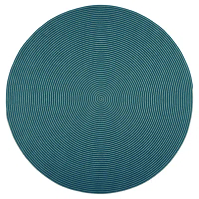 Pre-owned Cassina Soleil Rug, Polypropylene, Striped Design, Outdoor Use, Italy In Blue