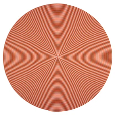Pre-owned Cassina Soleil Rug, Polypropylene, Striped Design, Outdoor Use, Italy In Orange