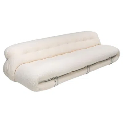 Pre-owned Cassina Soriana By Tobia Scarpa Three Seater Sofa For , Modern Italian Design In Brown