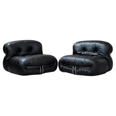 Pre-owned Cassina Soriana Chairs By Afra & Tobia Scarpa, , Italy, 1970s In Brown