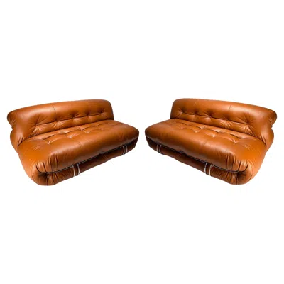 Pre-owned Cassina Soriana Sofa, By Afra & Tobia Scarpa, , Italy, 1970s In Brown