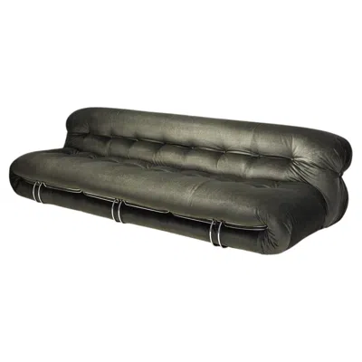 Pre-owned Cassina Soriana Sofa By Afra And Tobia Scarpa For , Italy 1969 In Black