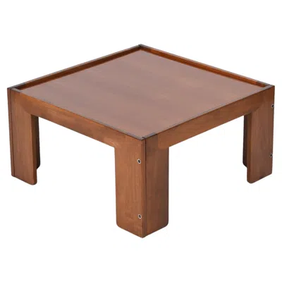 Pre-owned Cassina Square Walnut Coffee Table By Afra And Tobia Scarpa For , Italy 1965 In Brown