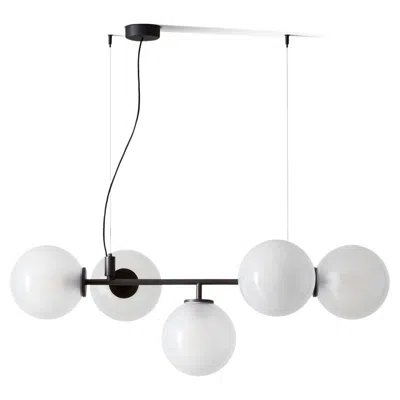 Pre-owned Cassina Starburst Chandelier, Black Metal & Glass, Mid-century Modern