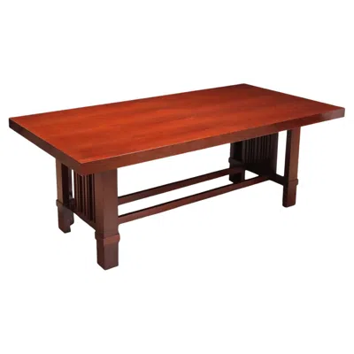 Pre-owned Cassina Taliesin 2 Table By Frank Lloyd Wright, Cherry Wood, 1989 In Brown