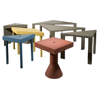 Pre-owned Cassina Tangram Table By Massimo Morozzi For  In Gray