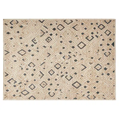 Pre-owned Cassina Ténéré Handwoven Jute Rug Polychrome Version In Sand