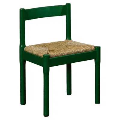 Pre-owned Cassina Vico Magistretti "carimate" Chair For , Green Lacquered, 1960