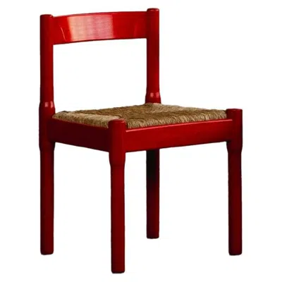 Pre-owned Cassina Vico Magistretti "carimate" Chair For , Red Lacquered, 1960