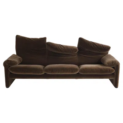 Pre-owned Cassina Vico Magistretti “maralunga” Sofa In Black