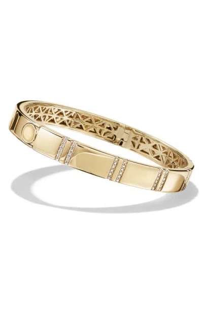 Cast The Clarity Diamond Bangle In 14k Yellow Gold