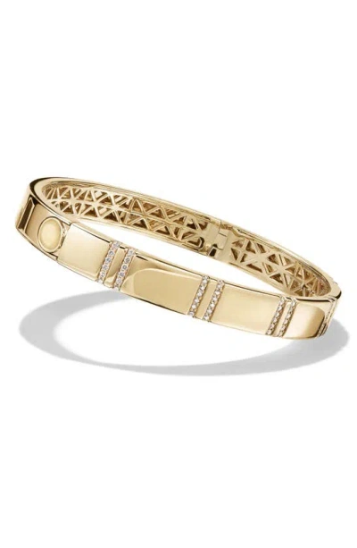 Cast The Clarity Diamond Bangle In Gold