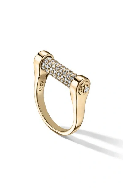 Cast The Code Diamond Ring In Gold