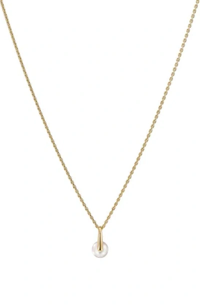 Cast The Daring Pearl Pendant Necklace In Gold