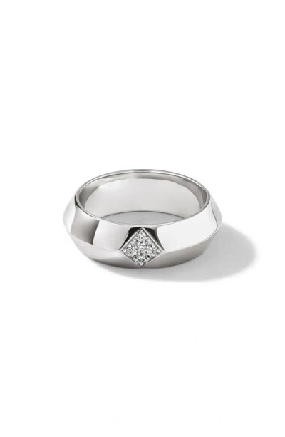 Cast The Defiant Pavé Diamond Band Ring In Silverdnu