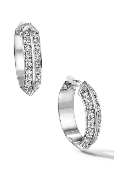 Cast The Demi Defiant Iced Diamond Huggie Hoop Earrings In Gold