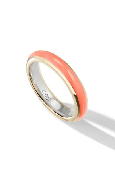 Cast The Halo Stacking Ring In Pink/ Gold
