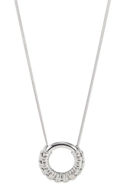 Cast The Knot Loop Pendant Necklace In Silver