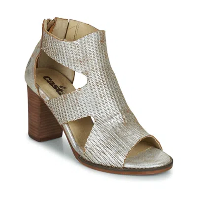 Casta Neah Heeled Boots In Silver
