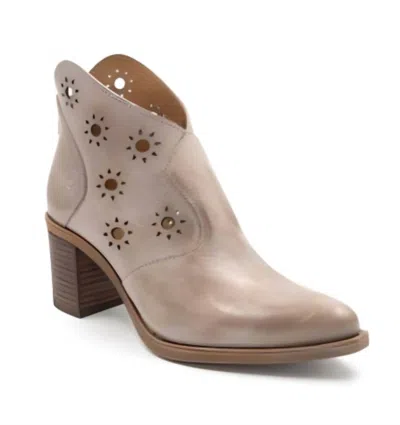 Casta Terry Bootie In Taupe In White