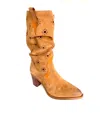 Casta Tulip Slouchy-western Boot In Cognac In Multi