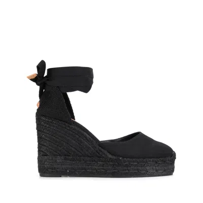 Castaã±er 100mm Woven Espadrilles In Black