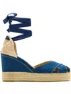 Castaã±er 110mm Denim Wedge Espadrilles
