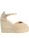 Castaã±er 110mm Peep-toe Wedge Espadrilles
