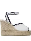 Castaã±er 110mm Scalloped-edge Wedge Heeled Espadrilles