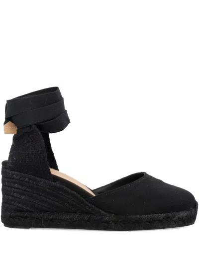 Castaã±er 60mm Wedge-heel Espadrilles In Black